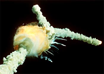 „Amerikiečių kosminio laivo „Challenger“ sprogimas“